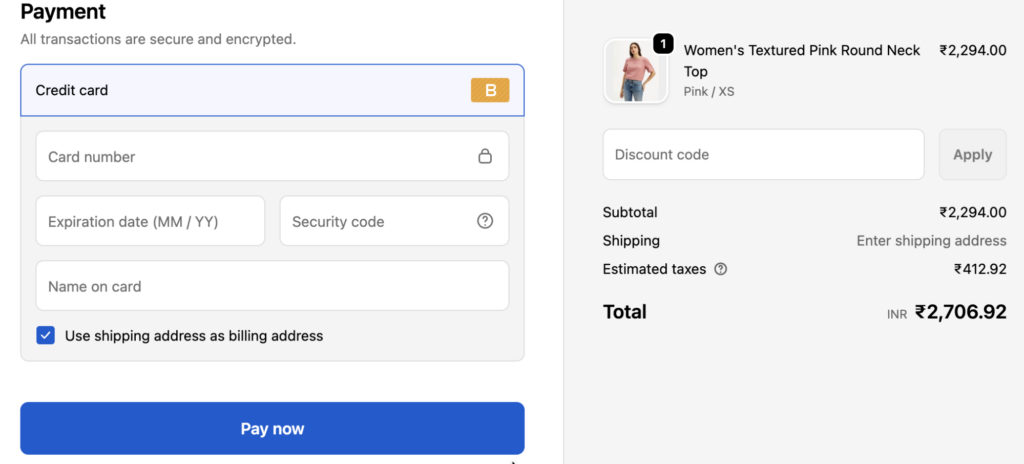 COD disabled at checkout page in Shopify