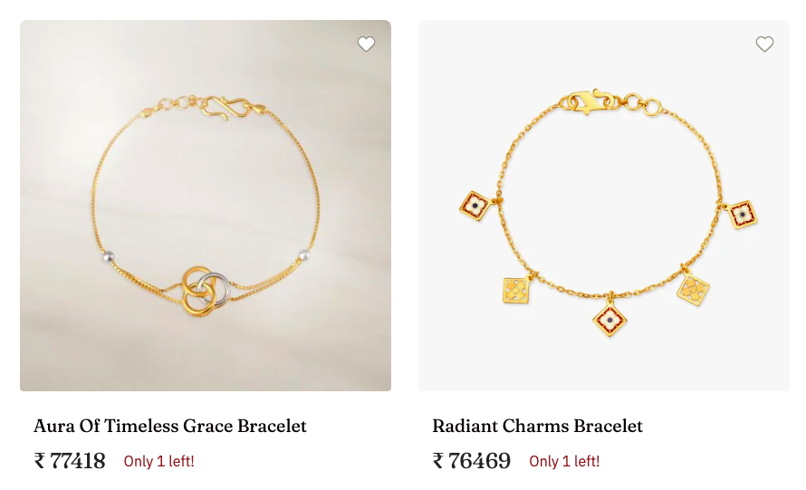 Showing "Only 1 left in" signals that the product is popular