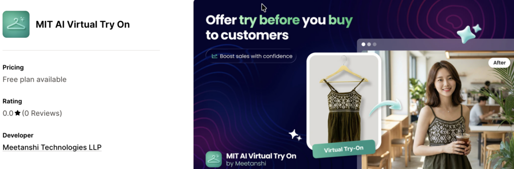 MIT AI Virtual Try on Shopify App