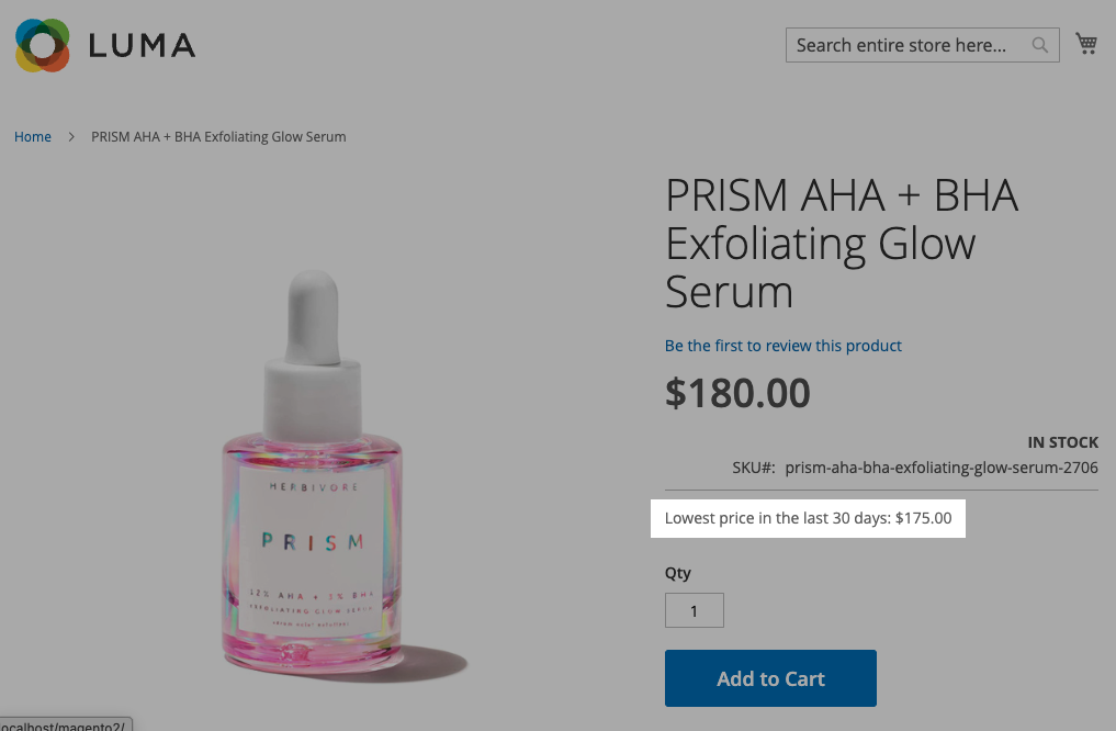 Meetanshi Magento 2 Omni Price Tracker extension