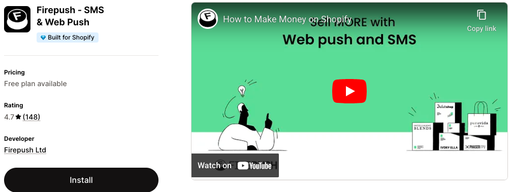 Firepush ‑ SMS & Web Push