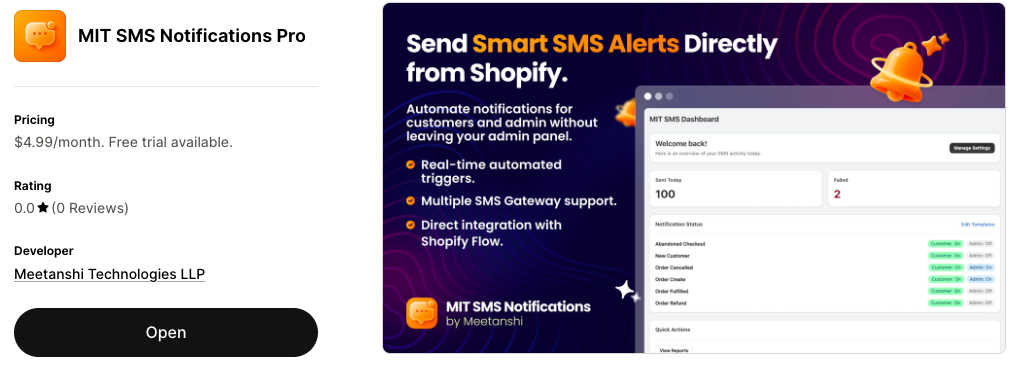 MIT SMS Notification Pro