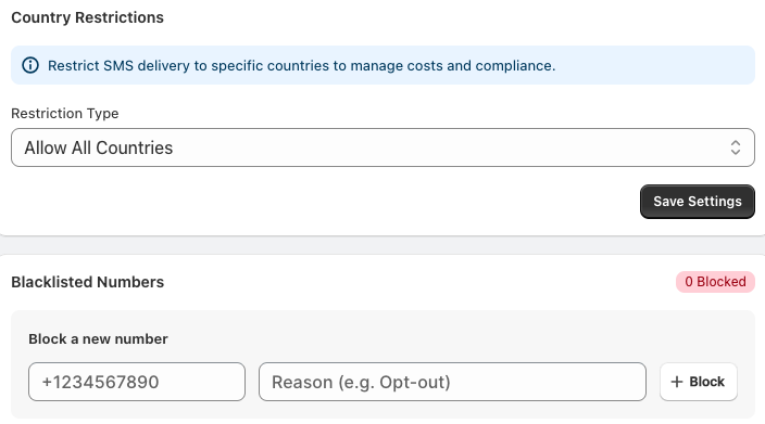 Set Global Sending Rules