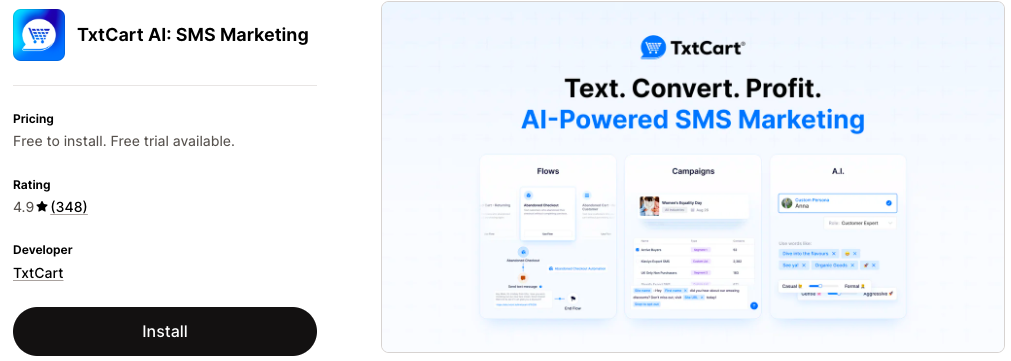 TxtCart AI: SMS Marketing