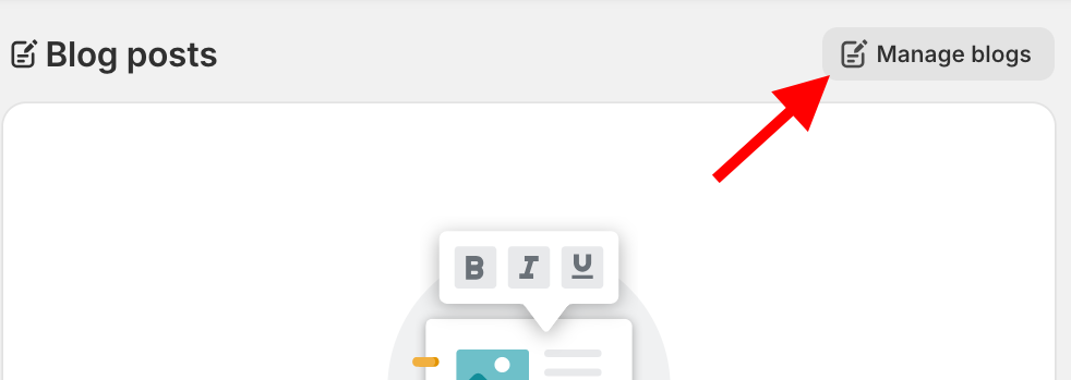 Create a new blog from Shopify admin