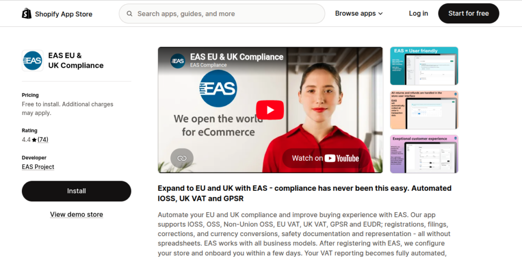 EAS EU & UK Compliance