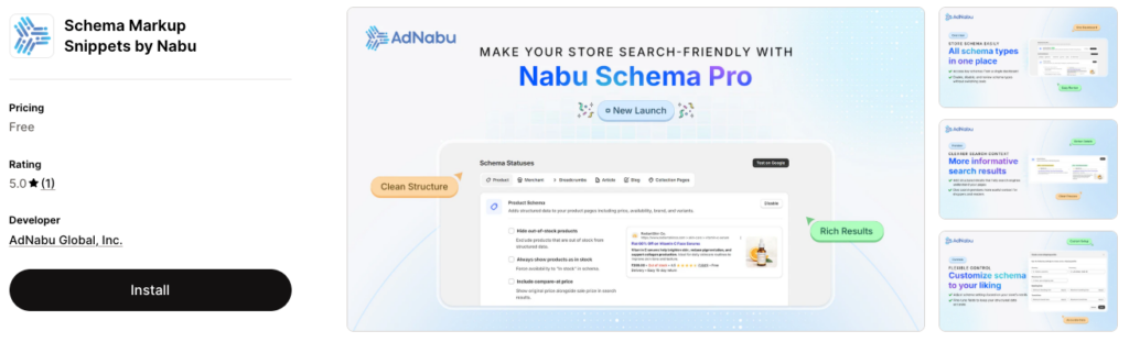 Schema Markup Snippets by Nabu
