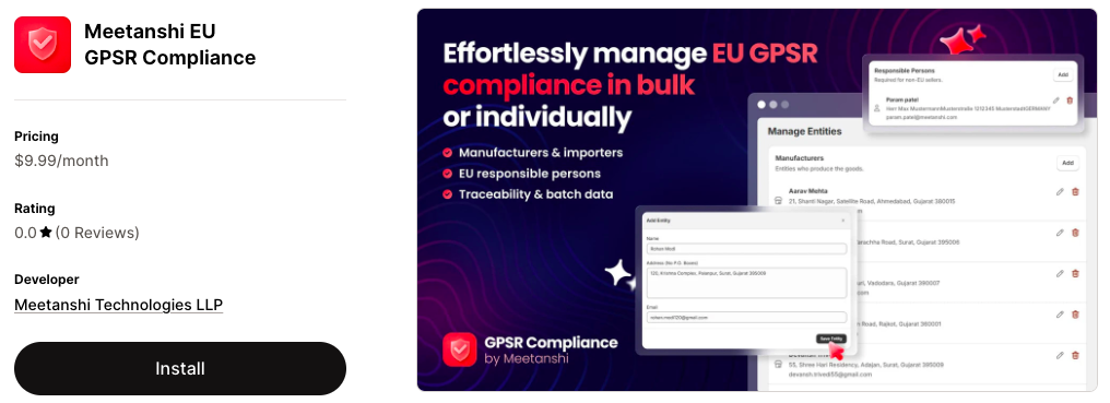 Meetanshi EU GPSR Compliance