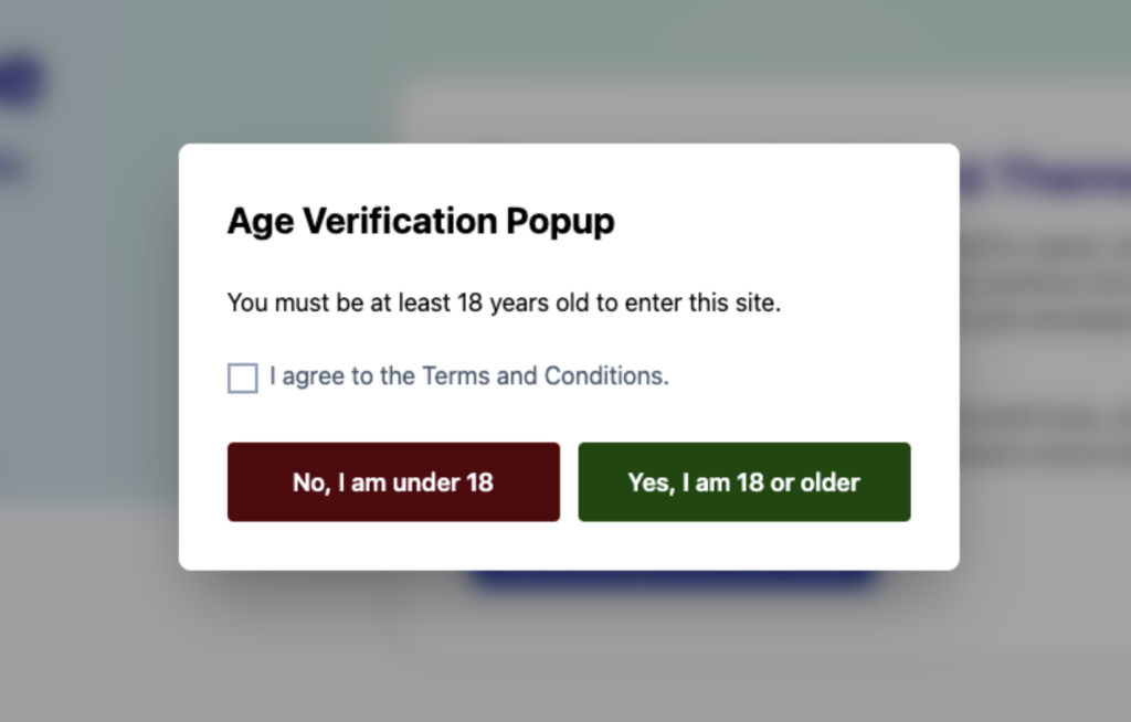 Age verification preview