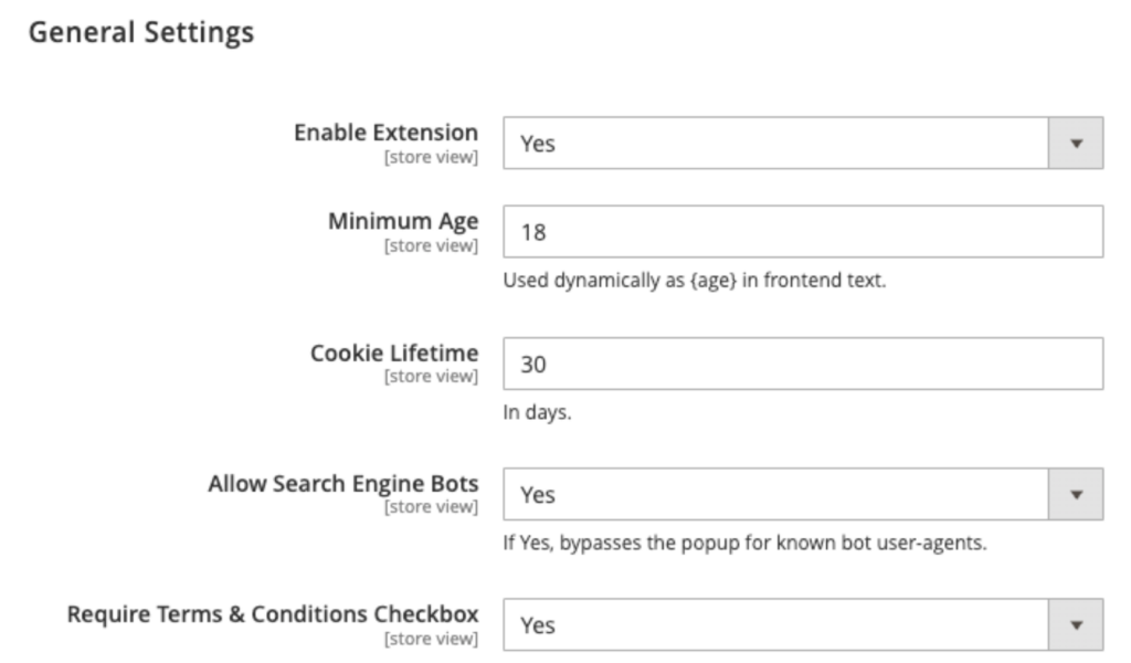 Configure Core Settings