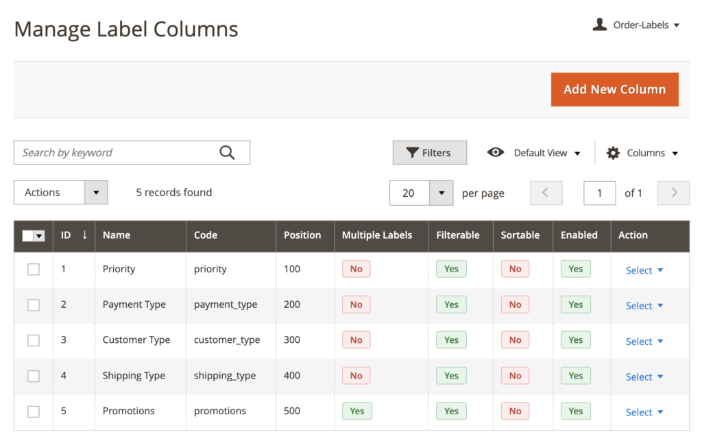 Create Label Columns