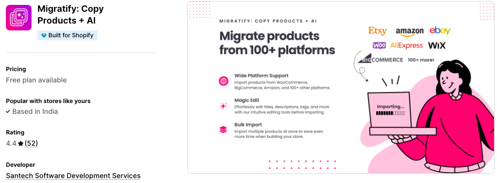 Migratify: Copy Products + AI