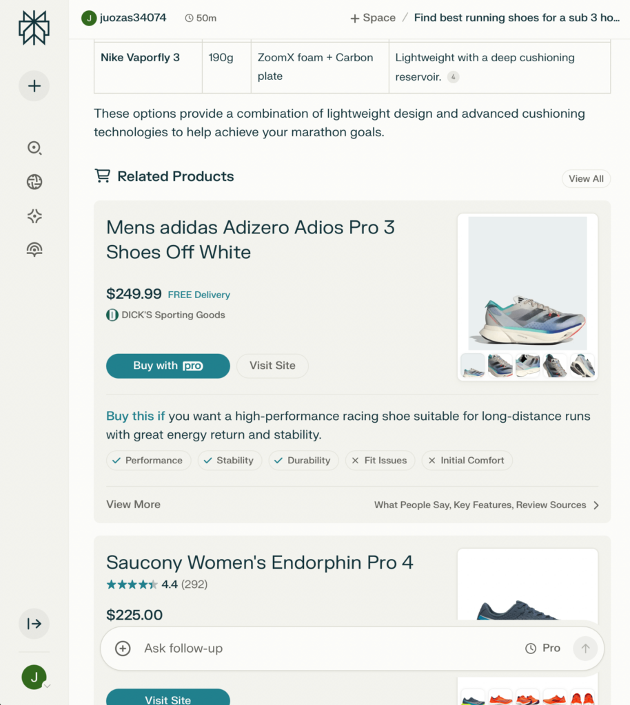 Perplexity Shopping Assistant
