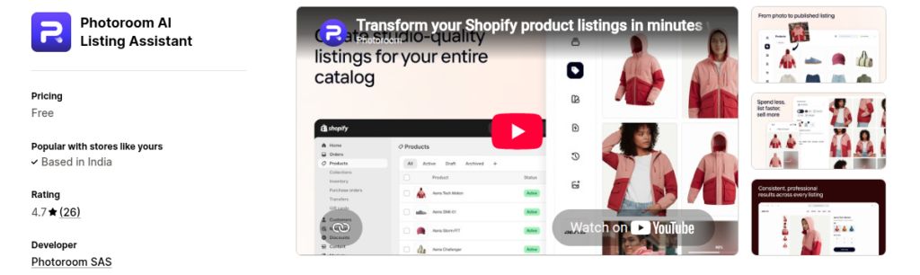 Photoroom AI Listing Assistant