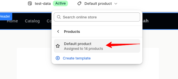Select default products