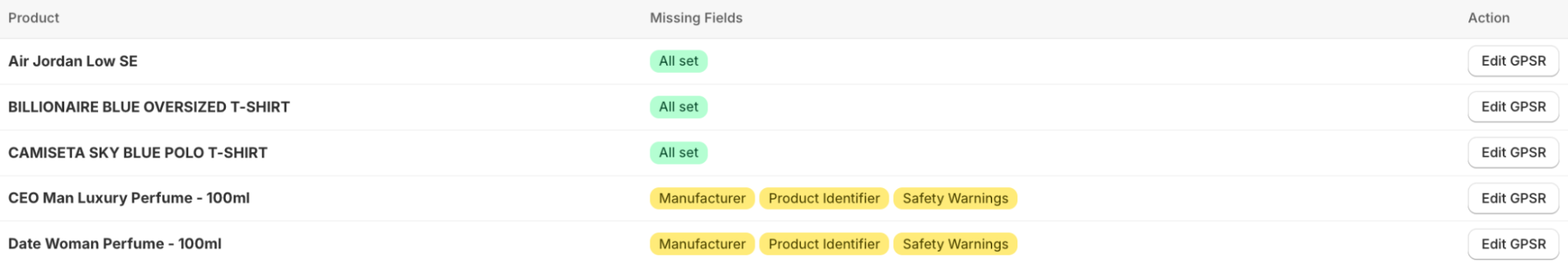 manage products
