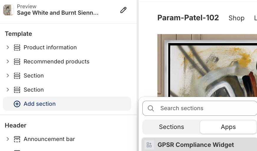 Add GPSR Compliance section
