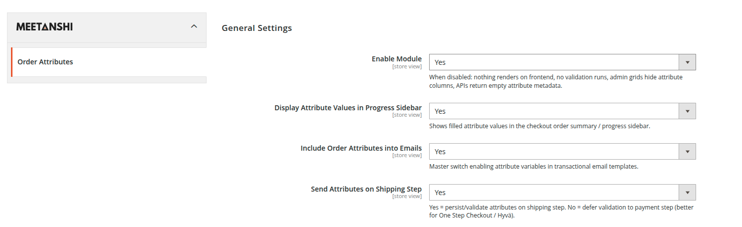 General Settings