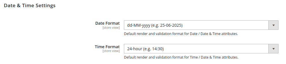 Date & Time Settings