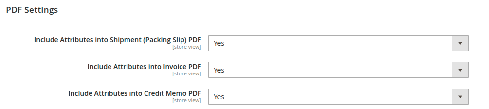 PDF Settings