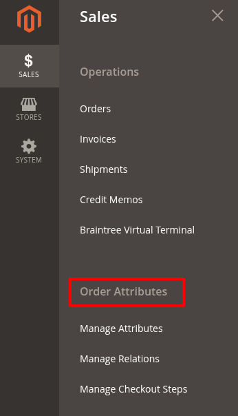 Order Attributes Management