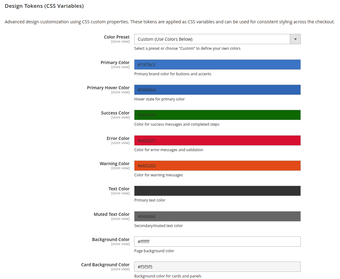Design Tokens (CSS Variables) OSC