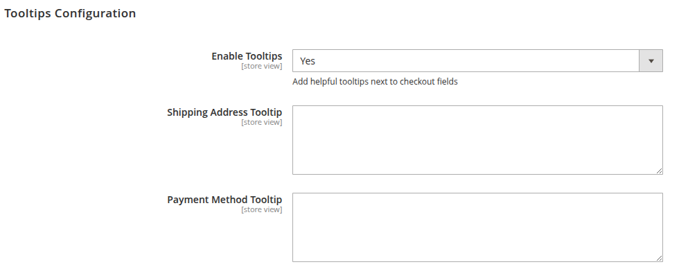 Tooltips Configuration