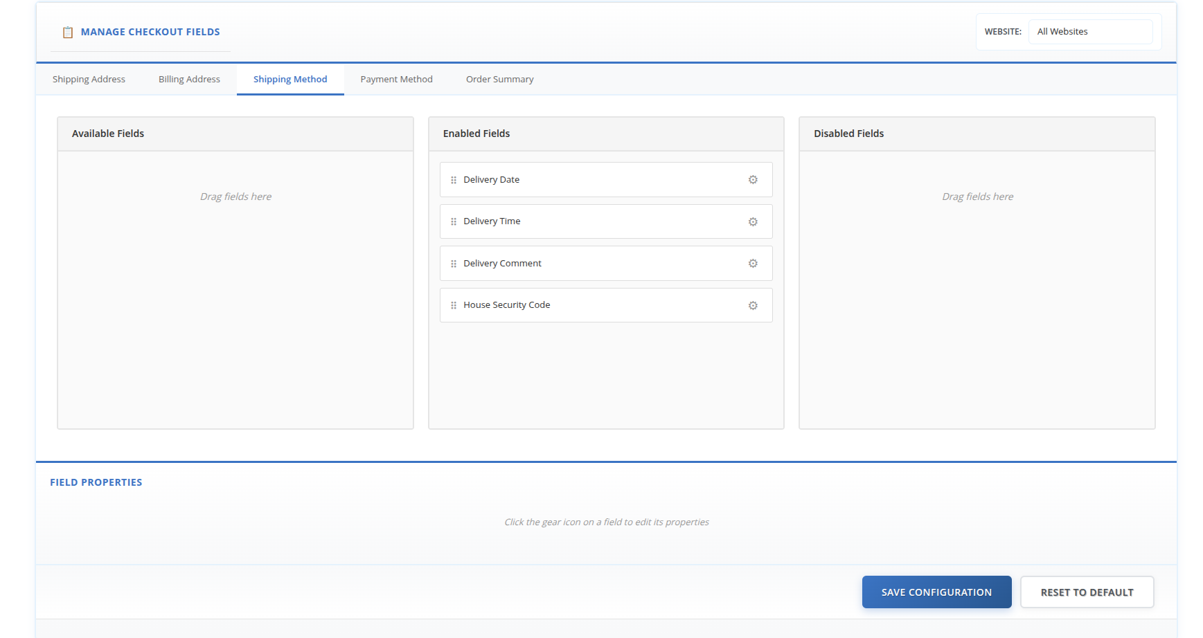 Manage Checkout Fields OSC