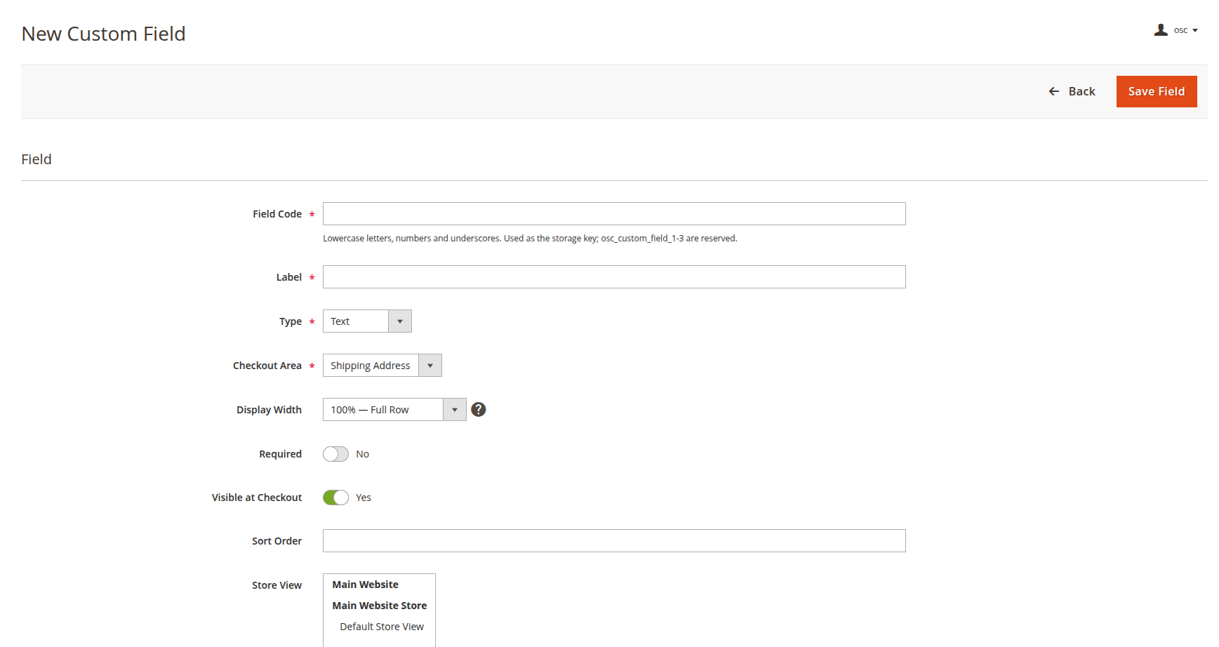 Custom Checkout Fields