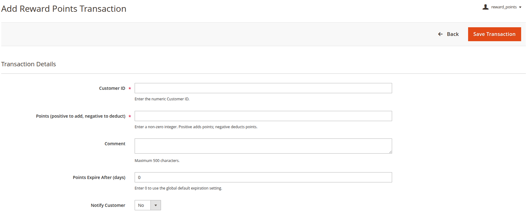 Transaction Grid