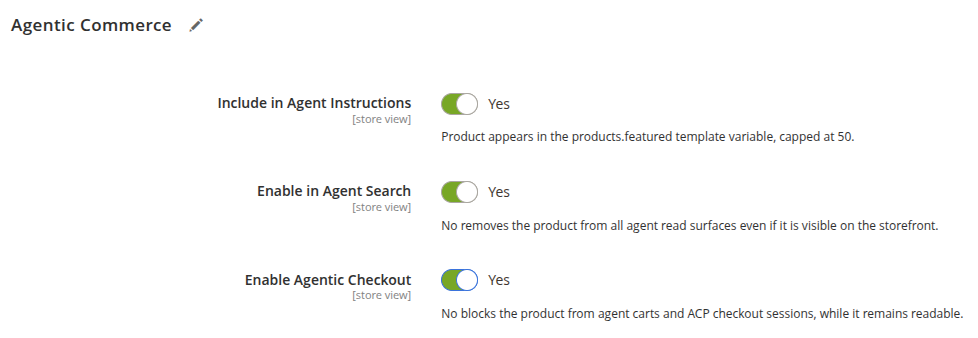 Agentic Product Attributes