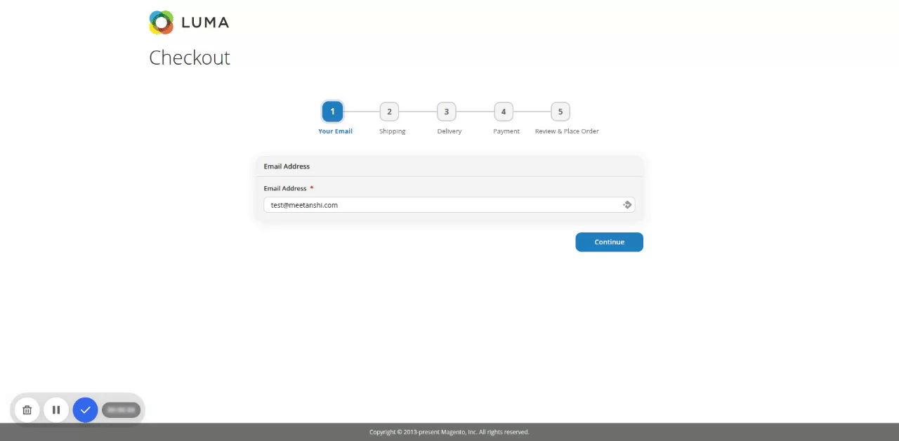 Multistep with Email Step
