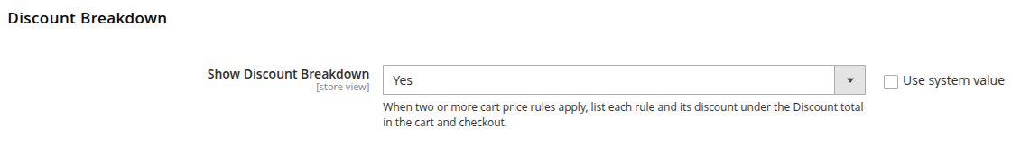 Discount Breakdown
