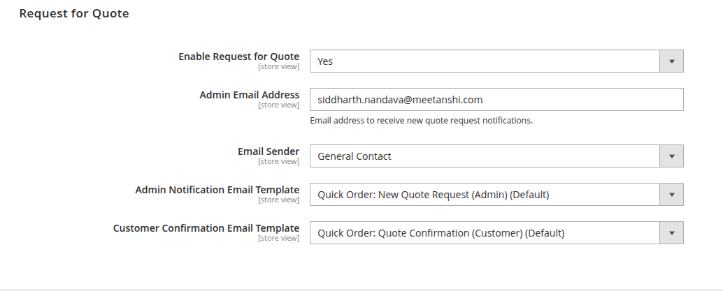 request for quote