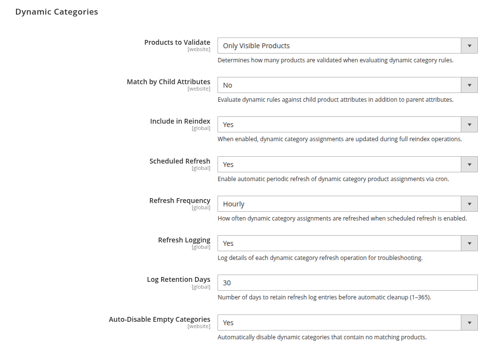 Dynamic Categories