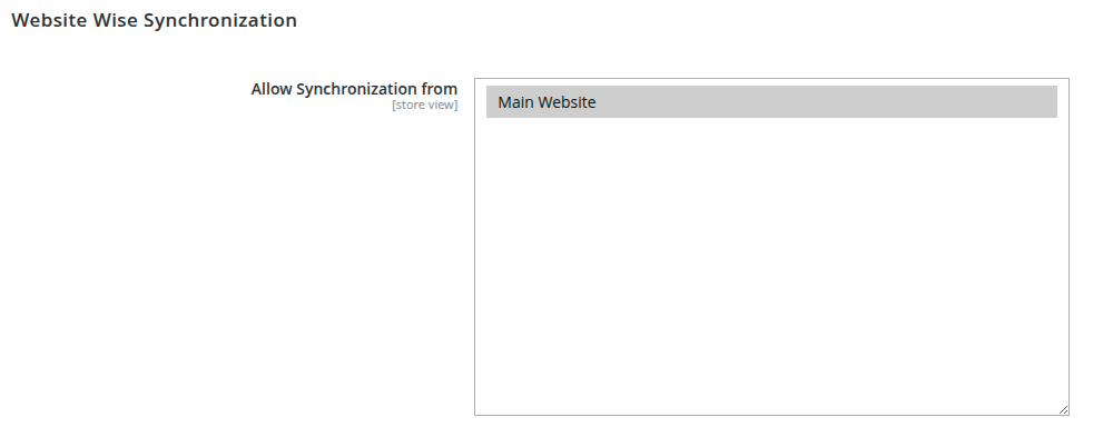 Website wise Synchronization