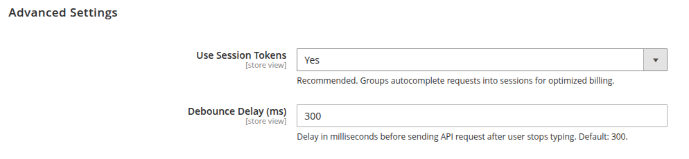 Advanced Settings
