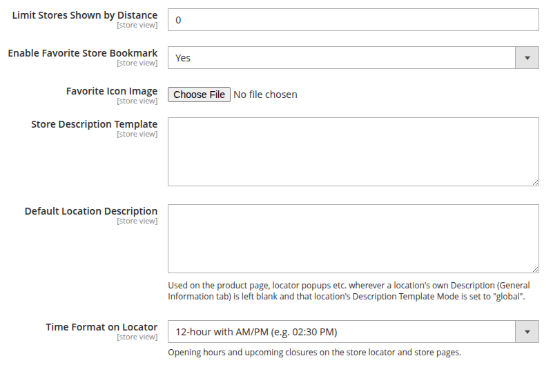 Locator Settings