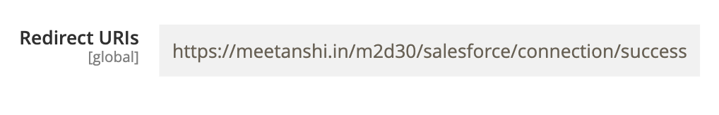 Magento 2 Configuration Redirect Uris