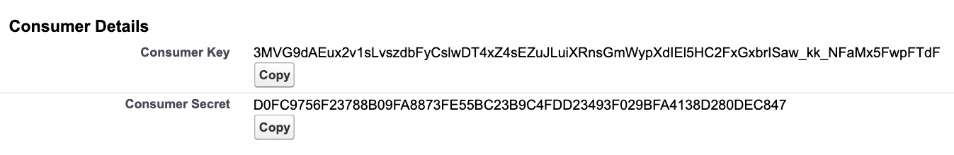 Salesforce Copy Consumer Key And Secret