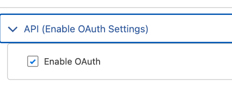 Salesforce Enable Oauth Settings