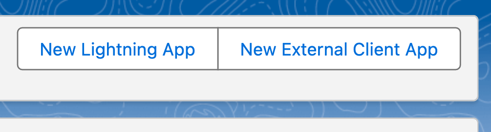 Salesforce New External Client App Button