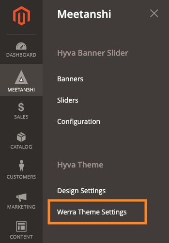 Werra Theme Settings
