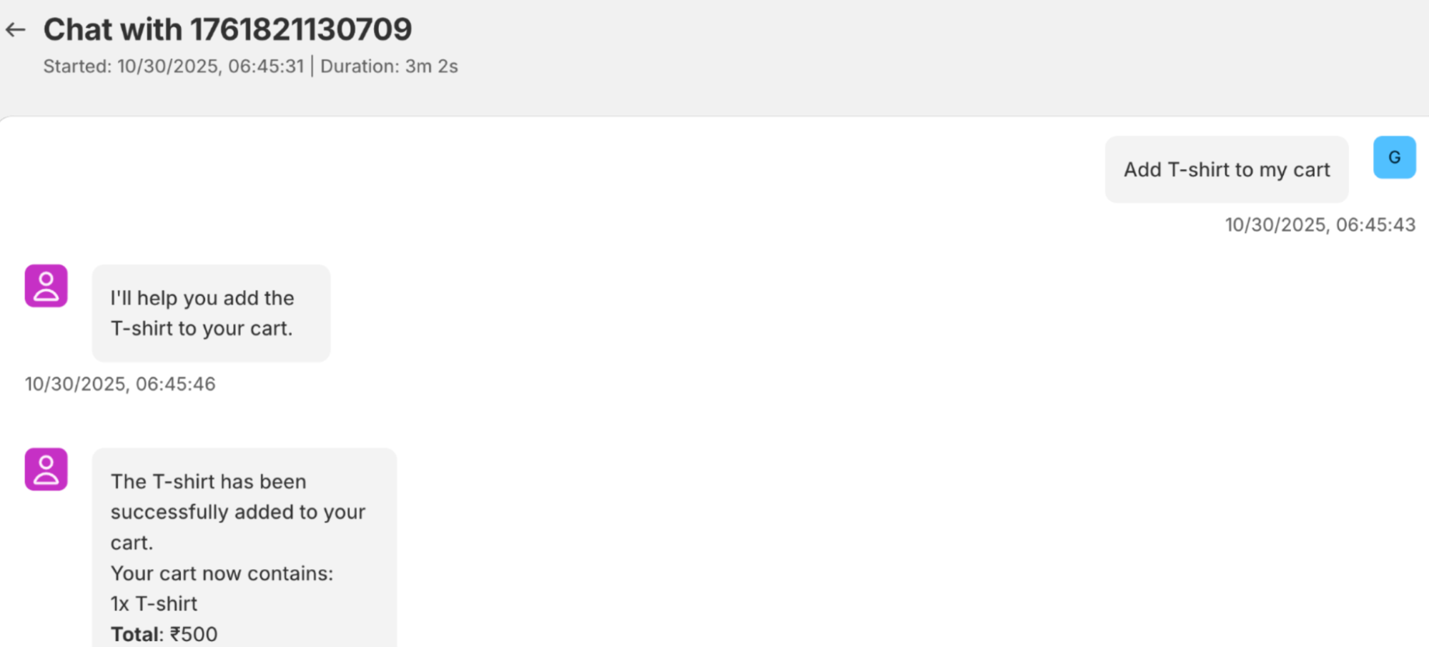 Analyze ai chatbot conversations in admin