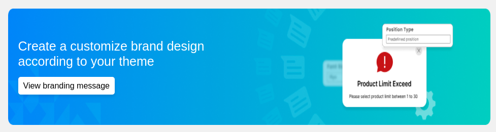 Branding Message Setup from Dashboard