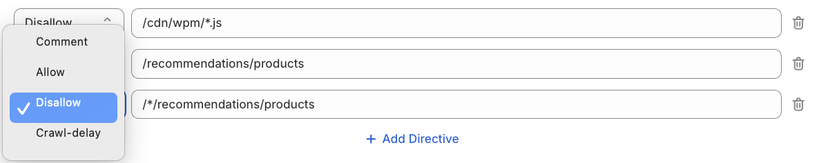 mit custom robotstxt rules add and edit directives