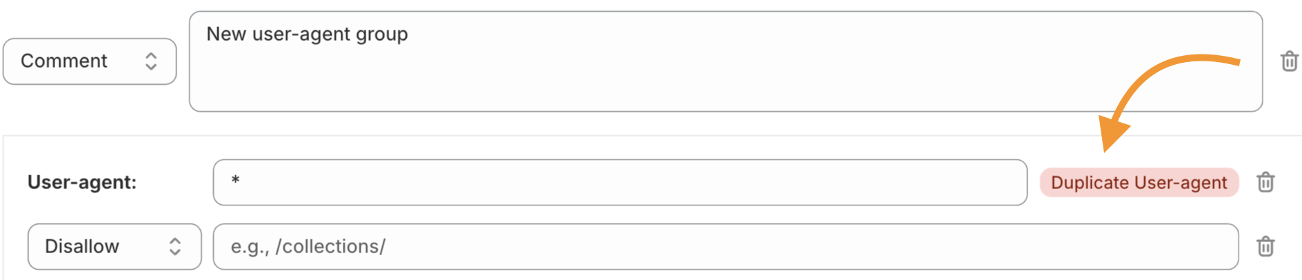 mit custom robotstxt rules add user agent groups