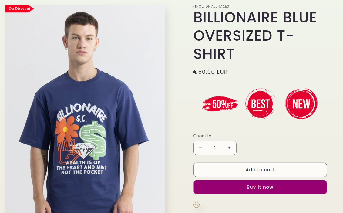 Example of image badges in Shopify