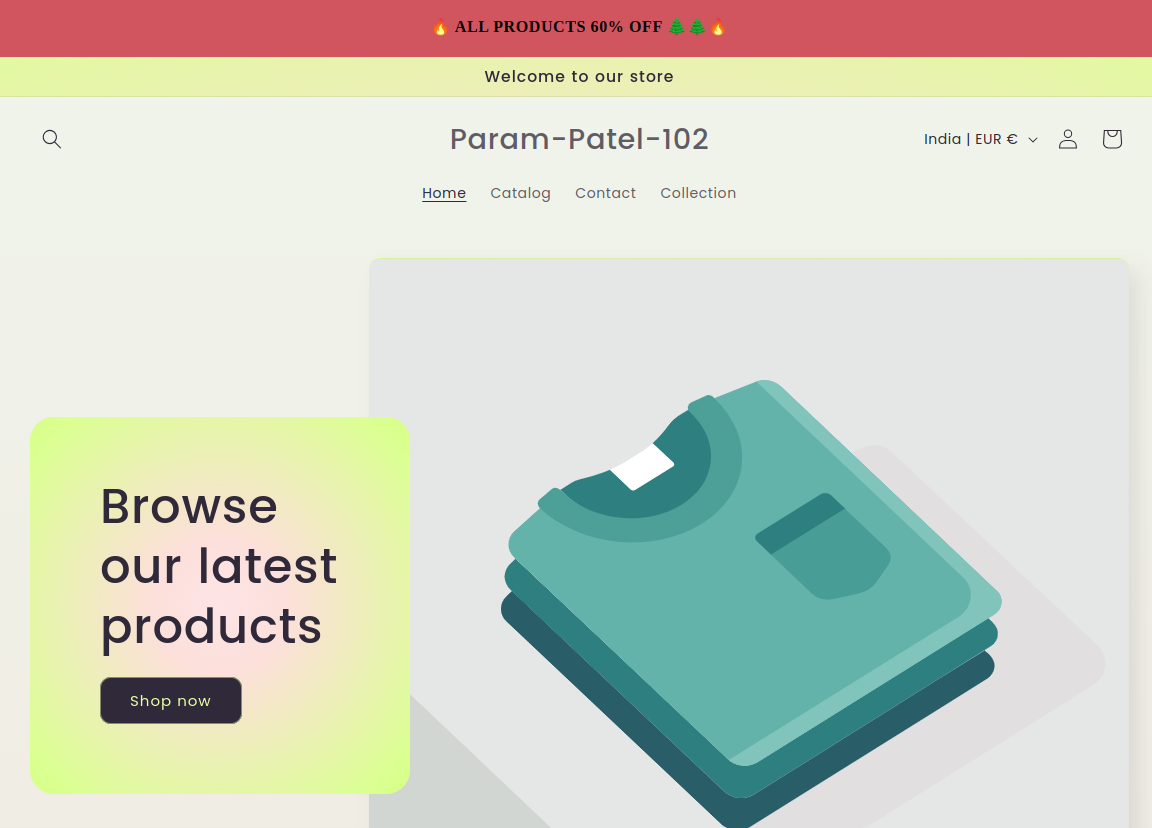 Example of banners in Shopify