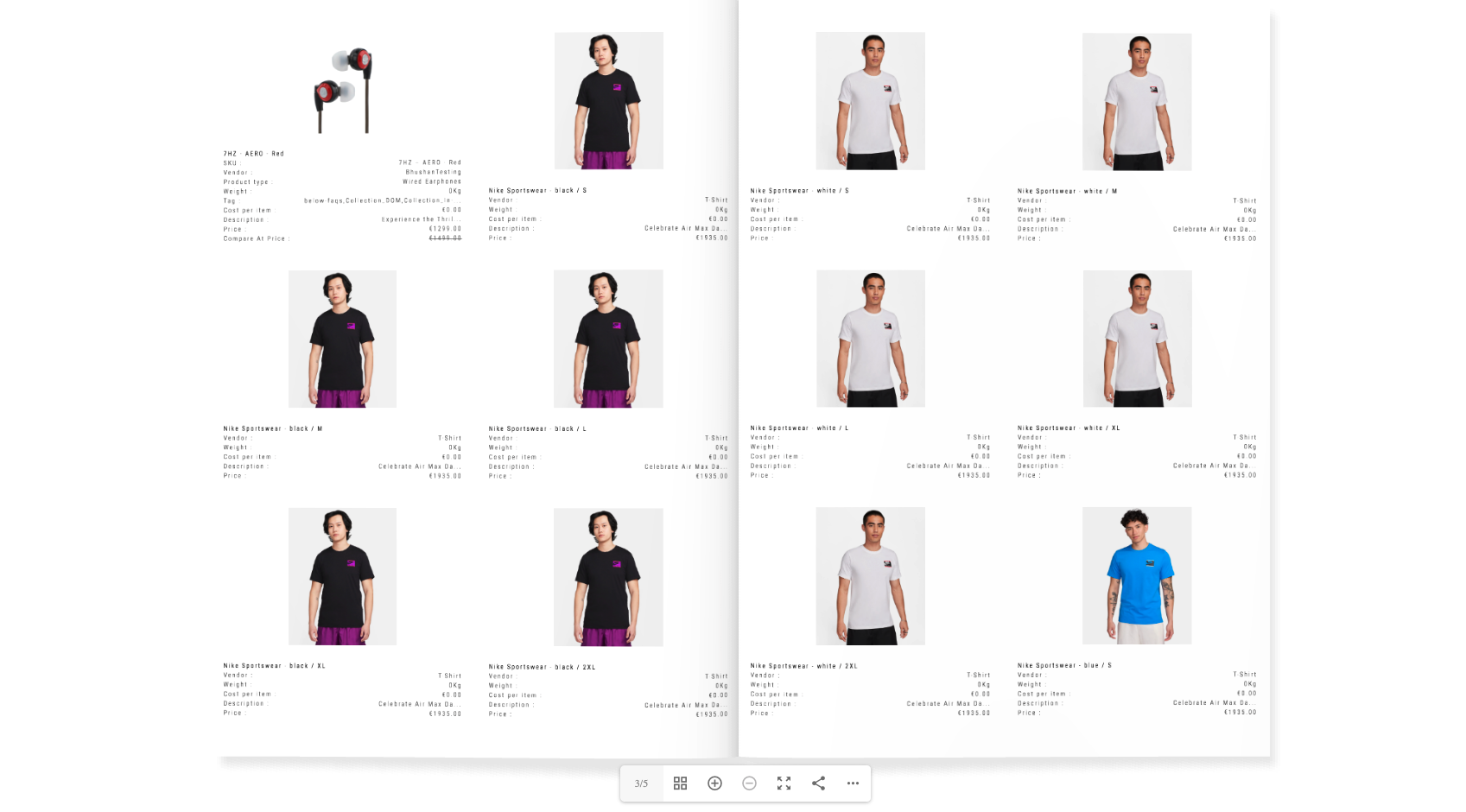Example of interactive flipbook URL for Shopify PDF catalog